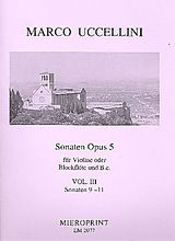 Marco Uccellini Notenblätter Sonaten op.5 Band 3 (Nr.9-11)