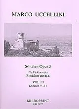 Marco Uccellini Notenblätter Sonaten op.5 Band 3 (Nr.9-11)
