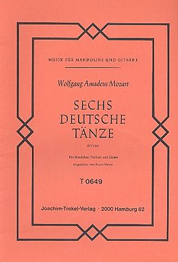 Wolfgang Amadeus Mozart Notenblätter 6 deutsche Tänze KV536