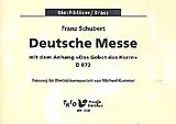 Franz Schubert Notenblätter Deutsche Messe mit den Anhang