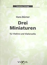 Hans Dörner Notenblätter 3 Miniaturen für Violine und Violoncello
