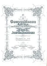 Joseph Hellmesberger Notenblätter Les papillons für 3 Violinen und Klavier