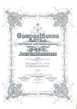 Joseph Hellmesberger Notenblätter Les papillons für 3 Violinen und Klavier