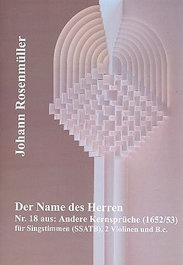 Johann Rosenmüller Notenblätter Der Name des Herren