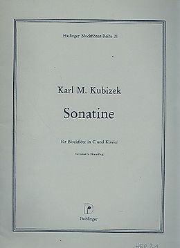 Karl Maria Kubizek Notenblätter Sonatine für Sopranblockflöte