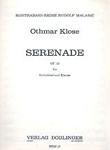 Othmar Klose Notenblätter Serenade op.13 für Kontrabass