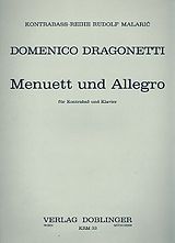 Domenico Dragonetti Notenblätter Menuett und Allegro für