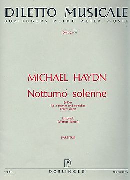 Johann Michael Haydn Notenblätter Notturno solenne Es-Dur Perger deest