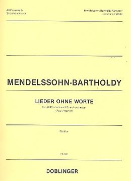 Felix Mendelssohn-Bartholdy Notenblätter Lieder ohne Worte für Altposaune
