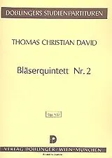 Thomas Christian David Notenblätter Quintett Nr.2 für Flöte, Oboe