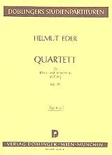 Helmut Eder Notenblätter Quartett op.80 für Flöte, Violine