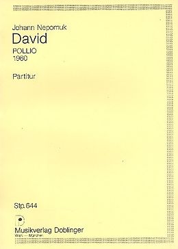 Johann Nepomuk David Notenblätter Pollio 1960 für Horn, 2 Violinen, Viola