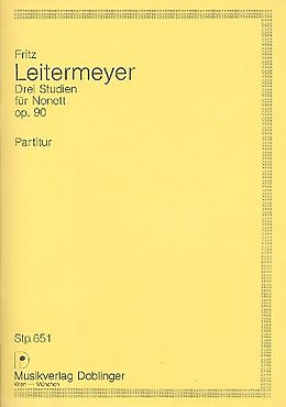 Fritz Leitermeyer Notenblätter 3 Studien op.90 für Flöte, Oboe, Klarinette