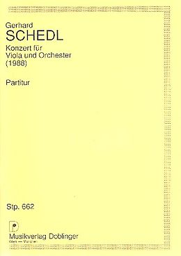 Gerhard Schedl Notenblätter Konzert für Viola und Orchester