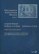 Leopold Mozart Notenblätter Sinfonie D-Dur und Sinfonie G-Dur