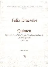Felix Draeseke Notenblätter Quintett WoO25 für 2 Violinen