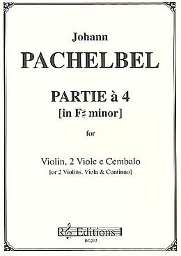 Johann Pachelbel Notenblätter Partie a 4 in in Fis major for