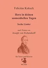 Felicitas Kukuck Notenblätter 6 Lieder nach Texten von Josef von