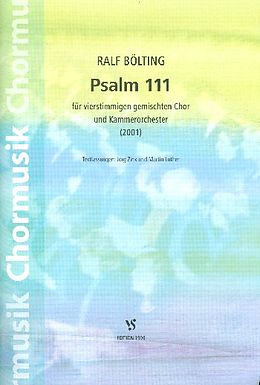 Ralf Bölting Notenblätter Psalm 111 für gem Chor und