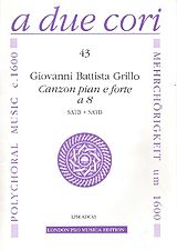 Giovanni Battista Grillo Notenblätter Canzon pian e forte a 8 für 8