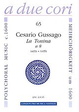 Cesario Gussago Notenblätter La Tonina für 8 Instrumente in 2 Chören