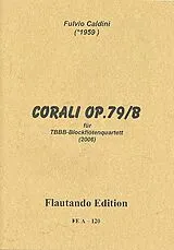 Fulvio Caldini Notenblätter Corali op.79b für 4 Blockflöten