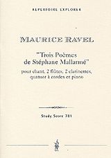 Maurice Ravel Notenblätter 3 poèmes de Stéphane Mallarmé für