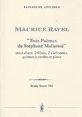 Maurice Ravel Notenblätter 3 poèmes de Stéphane Mallarmé für