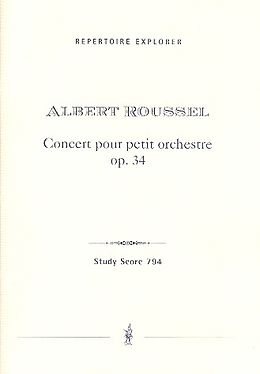 Albert Charles Paul Roussel Notenblätter Konzert op.34 für Kammerorchester