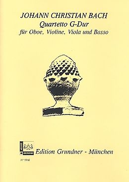 Johann Christian Bach Notenblätter Quartett G-Dur
