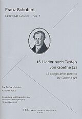 Franz Schubert Notenblätter 15 Lieder nach Texten von Goethe Band 2