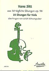 Hans Sitt Notenblätter 25 Übungen op.98 für Viola