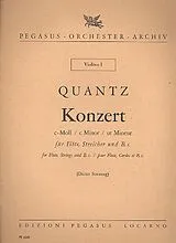 Johann Joachim Quantz Notenblätter Konzert c-Moll für Flöte, Streicher und Bc