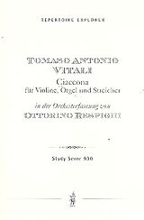 Tommaso Antonio Vitali Notenblätter Ciaccona für Violine, Orgel und Streicher