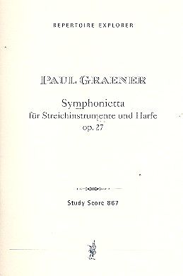Paul Graener Notenblätter Symphonietta op.27 für Harfe und