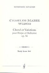 Charles Marie Jean Albert Widor Notenblätter Chorale et Variations op.74 für Harfe