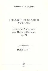 Charles Marie Jean Albert Widor Notenblätter Chorale et Variations op.74 für Harfe