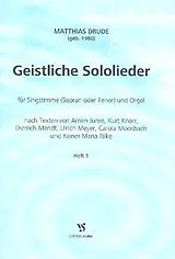 Matthias Drude Notenblätter Geistliche Sololieder Band 1