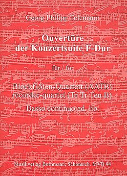 Georg Philipp Telemann Notenblätter Ouvertüre zur Konzertsuite F-Dur