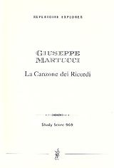 Giuseppe Martucci Notenblätter La canzone dei Ricordi