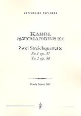 Karol Szymanowski Notenblätter 2 Streichquartette