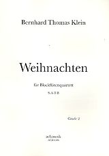 Berhard Thomas Klein Notenblätter Weihnachten für 4 Blockflöten (SATB)