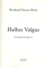 Berhard Thomas Klein Notenblätter Hallux Valgus für 2 Oboen, Englischhorn
