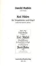 David Rubin Notenblätter Kol nidre für Gesang und Orgel