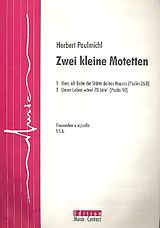 Herbert Paulmichl Notenblätter 2 kleine Motetten