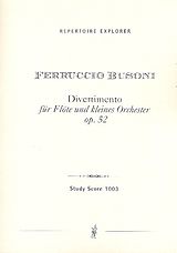 Ferruccio Busoni Notenblätter Divertimento op.52 für Flöte und