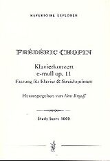 Frédéric Chopin Notenblätter Konzert e-Moll Nr.1 op.11 für Klavier und Orchester