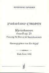 Frédéric Chopin Notenblätter Konzert f-Moll op.21 Fassung für