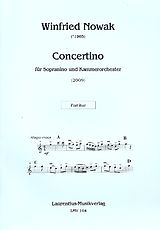 Winfried Nowak Notenblätter Concertino für Sopraninoblockflöte