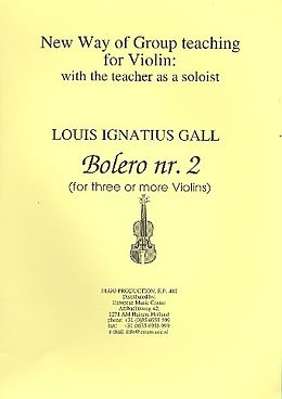 Louis Ignatius Gall Notenblätter Bolero no.2for 3 violins (ensemble)